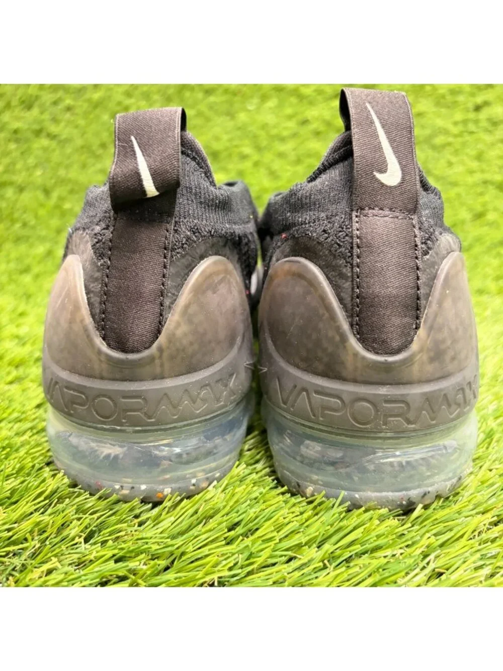 Nike Air VaporMax 2021 Flyknit Womens Size 6.5 Black Running Shoes Sneakers